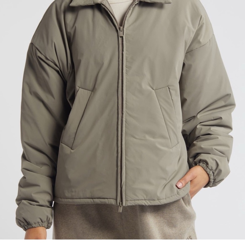 Essentials Men's Olive Puffer Jacket